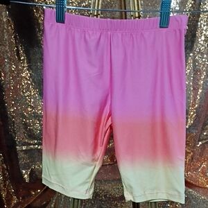 Girls' Ombre Pink to Cream Bike Shorts - Soft Stretch